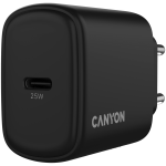 Зарядно CANYON charger OnCharge 250 25W 1xPD EU Black, CNE-CHA250-11 Зарядно CANYON charger OnCharge 250 25W 1xPD EU Black, CNE-CHA250-11