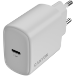 Зарядно за телефон CANYON charger OnCharge 250 25W 1xPD EU White, CNE-CHA250-01 Зарядно за телефон CANYON charger OnCharge 250 25W 1xPD EU White, CNE-CHA250-01