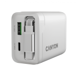 Зарядно CANYON charger OnCharge 65RC Build-In Cable USB-C 65W 1xPD 1xQC EU White Зарядно CANYON charger OnCharge 65RC Build-In Cable USB-C 65W 1xPD 1xQC EU White