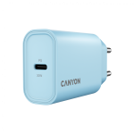 Адаптер Canyon, PD 30W Travel Charger EU standard, Output: 5V3A, 9V3A, 15V2A, Max Power 30W, Blue