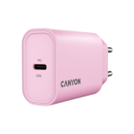 Адаптер Canyon, PD 30W Travel Charger EU standard, Output: 5V3A, 9V3A, 15V2A, Max Power 30W, Pink