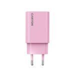 Адаптер Canyon, PD 30W Travel Charger EU standard, Output: 5V3A, 9V3A, 15V2A, Max Power 30W, Pink