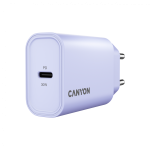 Адаптер Canyon, PD 30W Travel Charger EU standard, Output: 5V3A, 9V3A, 15V2A, Max Power 30W, Purple Адаптер Canyon, PD 30W Travel Charger EU standard, Output: 5V3A, 9V3A, 15V2A, Max Power 30W, Purple