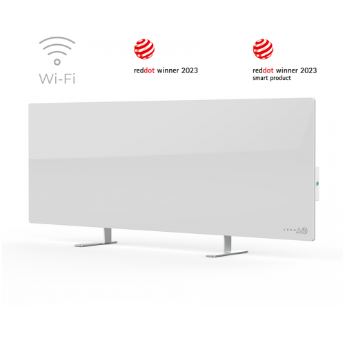 AENO Premium Eco Smart Heater, 700W, Tempered glass, Infrared+convection heating type, Plug type: Europe (E/F type), WHITE AENO Premium Eco Smart Heater, 700W, Tempered glass, Infrared+convection heating type, Plug type: Europe (E/F type), WHITE
