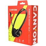 Слушалки CANYON PC headset with microphone, volume control and adjustable headband, cable 1.8M, Black/Orange Слушалки CANYON PC headset with microphone, volume control and adjustable headband, cable 1.8M, Black/Orange