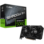Видео карта MSI NVIDIA GeForce RTX 5060 8G SHADOW 2X OC MAX, 8GB GDDR7, 128-bit
