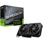 Видео карта MSI NVIDIA GeForce RTX 5060 Ti 16G SHADOW 2X OC PLUS, 16GB GDDR7, 128-bit