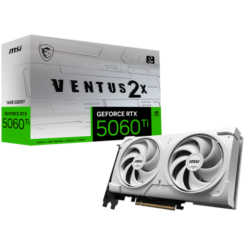 Видео карта MSI Video Card NVIDIA GeForce RTX 5060 Ti 16G VENTUS 2X WHITE PLUS, 16GB GDDR7, 128-bit Видео карта MSI Video Card NVIDIA GeForce RTX 5060 Ti 16G VENTUS 2X WHITE PLUS, 16GB GDDR7, 128-bit