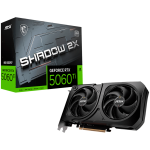 Видео карта MSI NVIDIA GeForce RTX 5060 Ti 8G SHADOW 2X OC PLUS, 8GB GDDR7, 128-bit, 2617 MHz Boost, 4608 CUDA Cores, PCIe 5.0 (x8), 3x DP 2.1b, HDMI 2.1b, RAY TRACING, Dual Fan, 180W TDP, 8-pin PCIe Power, G-SYNC