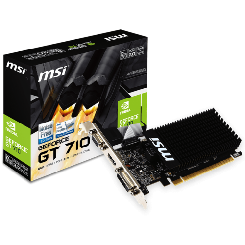Видео карта MSI Video Card NVidia GeForce GT 710, 2048MB DDR3, 64-bit, 12.8 GB/s, PCI Express 2.0, HDMI 1.4, Dual-link DVI-D, D-Sub, 300W Recommended PSU Видео карта MSI Video Card NVidia GeForce GT 710, 2048MB DDR3, 64-bit, 12.8 GB/s, PCI Express 2.0, HDMI 1.4, Dual-link DVI-D, D-Sub, 300W Recommended PSU