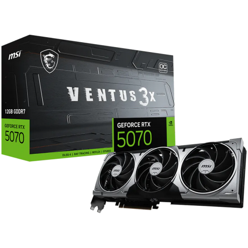 Видео карта MSI Nvidia GeForce RTX 5070 12G VENTUS 3X OC, 12GB GDDR7, 192bit Видео карта MSI Nvidia GeForce RTX 5070 12G VENTUS 3X OC, 12GB GDDR7, 192bit