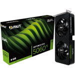 Видео Карта PALIT GeForce RTX 5060 Ti Dual 8GB GDDR7 128 bit, 1x HDMI 2.1b, 3x DP 2.1b, 2 Fan, 1x 8-pin pwr connector, 600W, 262.1 x 126.3 x 40.1 mm, NE7506T019P1-GB2062D