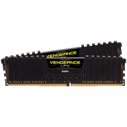 Памет CORSAIR DDR4, 3200MHz 32GB 2x16GB Dimm, Dual Rank, 16-20-20-38, XMP 2.0, Vengeance LPX black Heatspreader, Black PCB, 1.35V