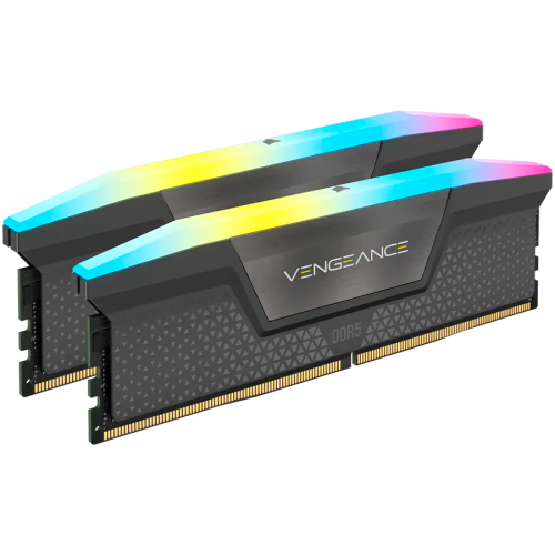 Памет CORSAIR DDR5, 6000MT/s 32GB 2x16GB DIMM, 30-36-36-76, Std PMIC, AMD EXPO, VENGEANCE RGB Памет CORSAIR DDR5, 6000MT/s 32GB 2x16GB DIMM, 30-36-36-76, Std PMIC, AMD EXPO, VENGEANCE RGB