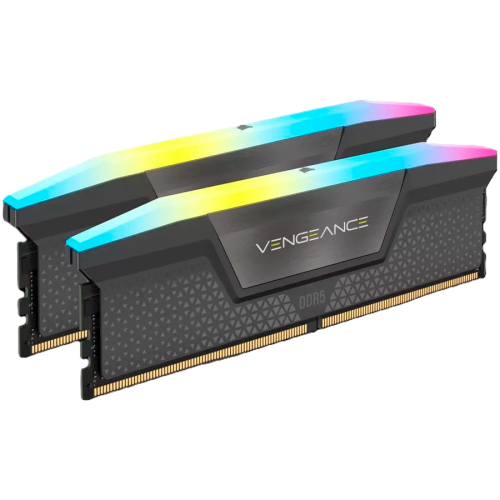 Памет CORSAIR DDR5, 6000MT/s 32GB 2x16GB DIMM, Unbuffered, AMD EXPO & Intel XMP, VENGEANCE RGB DDR5 Grey Heatspreader, 1.30V