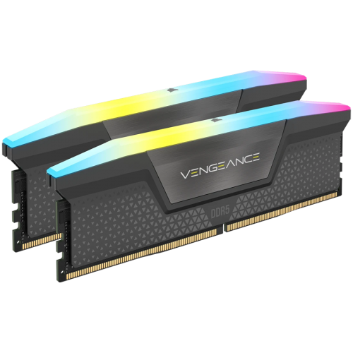 Памет Corsair Vengeance Black RGB 32GB(2x16GB) DDR5 6400MHz CL36 XMP&AMD EXPO - Grey