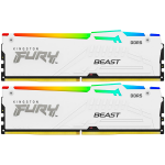Памет Kingston 32GB 6000MT/s DDR5 CL36 DIMM (Kit of 2) FURY Beast White RGB EXPO