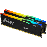 Памет Kingston DRAM 32GB 5200MT/s DDR5 CL40 DIMM (Kit of 2) FURY Beast RGB XMP
