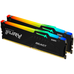 Памет Kingston DRAM 64GB 6000MT/s DDR5 CL36 DIMM (Kit of 2) FURY Beast RGB EXPO, KF560C36BBEAK2-64