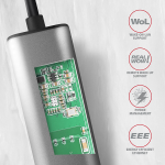 Мрежови адаптер ADE-25RC SUPERSPEED USB-C 2.5 GIGABIT ETHERNETCompact aluminum USB-C 3.2 Gen 1 2.5 Gigabit Ethernet 10/100/1000/2500 Mbit Мрежови адаптер ADE-25RC SUPERSPEED USB-C 2.5 GIGABIT ETHERNETCompact aluminum USB-C 3.2 Gen 1 2.5 Gigabit Ethernet 10/100/1000/2500 Mbit