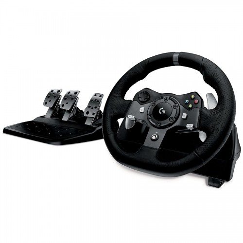 Волан, Logitech G920 Driving Force Racing Wheel, Xbox One, PC, 900° Rotation, Dual Motor Force Feedback, Adjustable Pedals, Leather Волан, Logitech G920 Driving Force Racing Wheel, Xbox One, PC, 900° Rotation, Dual Motor Force Feedback, Adjustable Pedals, Leather