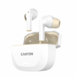 Слушалки CANYON headset HEXAGON 7 TWS ANC+ENC Wireless Charge White Beige Слушалки CANYON headset HEXAGON 7 TWS ANC+ENC Wireless Charge White Beige