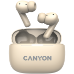 Слушалки CANYON headset OnGo TWS-10 ANC+ENC Beige