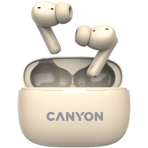 Слушалки CANYON headset OnGo TWS-10 ANC+ENC Beige Слушалки CANYON headset OnGo TWS-10 ANC+ENC Beige