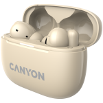 Слушалки CANYON headset OnGo TWS-10 ANC+ENC Beige Слушалки CANYON headset OnGo TWS-10 ANC+ENC Beige