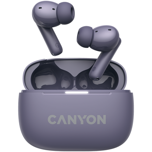 Слушалки CANYON headset OnGo TWS-10 ANC+ENC Purple, CNS-TWS10PL Слушалки CANYON headset OnGo TWS-10 ANC+ENC Purple, CNS-TWS10PL