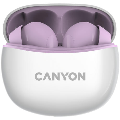 Слушалки CANYON headset TWS-5 Purple