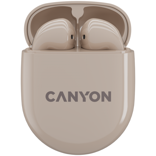 Слушалки CANYON headset TWS-6 Beige