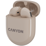 Слушалки CANYON headset TWS-6 Beige