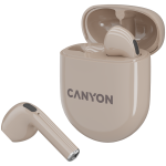 Слушалки CANYON headset TWS-6 Beige