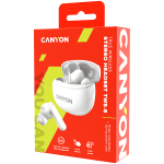 Слушалки CANYON headset TWS-8  ENC White