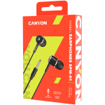 Слушалки CANYON Stereo earphones with microphone, Черни Слушалки CANYON Stereo earphones with microphone, Черни
