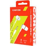 Слушалки CANYON Stereo earphones with microphone, White Слушалки CANYON Stereo earphones with microphone, White