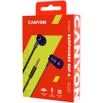 Слушалки кабелни CANYON headphones SEP-4 Mic Flat 1.2m Violet Слушалки кабелни CANYON headphones SEP-4 Mic Flat 1.2m Violet