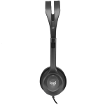 LOGITECH H111 Corded Stereo Headset - BLACK - 3.5 MM