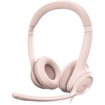 Слушалки, Logitech H390 USB Computer Headset - ROSE - USB - 981-001281