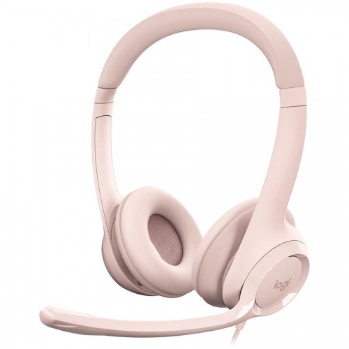 Слушалки, Logitech H390 USB Computer Headset - ROSE - USB - 981-001281