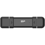 Външен диск Silicon Power DS72 250GB USB Type-A and USB Type-C 3.2 Gen 2 Black, SP250GBUC3S72VPK