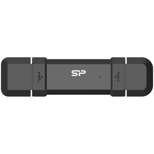 Външен диск Silicon Power DS72 250GB USB Type-A and USB Type-C 3.2 Gen 2 Black, SP250GBUC3S72VPK