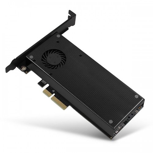 Адаптер AXAGON PCEM2-DC PCI-E 3.0 4x - DUAL M.2 SSD (NVMe + SATA), dual voltage, up to 110mm SSD, fan + heatsink