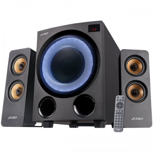 Колони F&D F770X 2.1 Multimedia Speakers, 76W RMS, 4x2.5'' Satellites + 5.25'' Subwoofer, BT 5.0, Wooden/Black