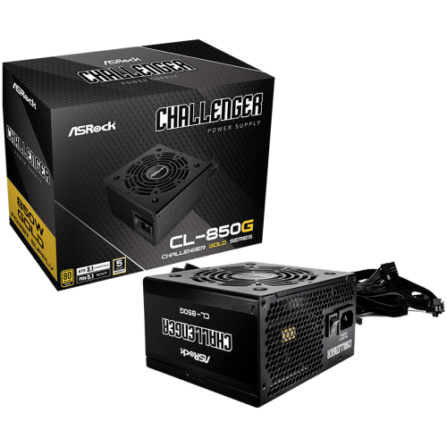 Захранване Asrock CL-850G, 850W, 80 Plus GOLD, Non Modular PSU, 2x EPS 12V CPU(4+4pin), 5Y warranty Захранване Asrock CL-850G, 850W, 80 Plus GOLD, Non Modular PSU, 2x EPS 12V CPU(4+4pin), 5Y warranty