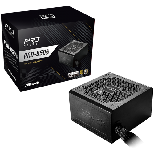 Захранване Asrock PRO-850G, 850W, 80 Plus GOLD, Non Modular PSU, 1x EPS 12V, 120 mm Fan, ATX 3.1, 3Y warranty Захранване Asrock PRO-850G, 850W, 80 Plus GOLD, Non Modular PSU, 1x EPS 12V, 120 mm Fan, ATX 3.1, 3Y warranty
