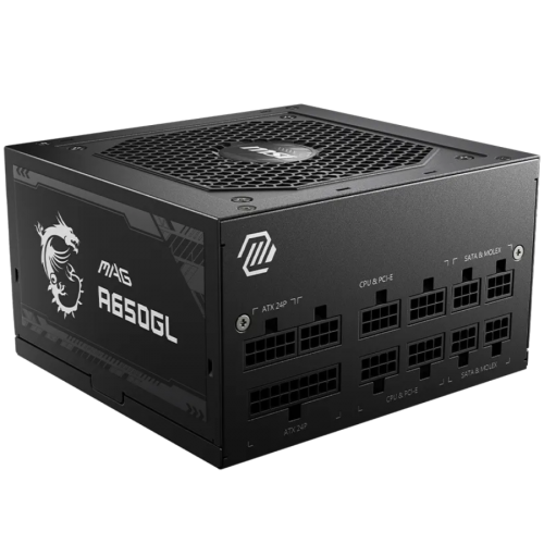 Захранване MSI Power Supply MAG A650GL, EU, 650W, Fully-Modular, 80 Plus Gold,7Y Warranty