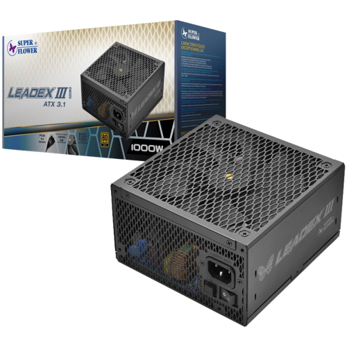 Захранващ модул Super Flower Leadex III Gold 1000W ATX 3.1, 80 Plus Gold, Fully Modular Захранващ модул Super Flower Leadex III Gold 1000W ATX 3.1, 80 Plus Gold, Fully Modular