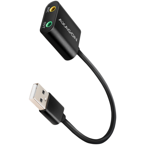 Външна звукова карта Axagon USB sound card with 15 cm cable and metal body. Външна звукова карта Axagon USB sound card with 15 cm cable and metal body.